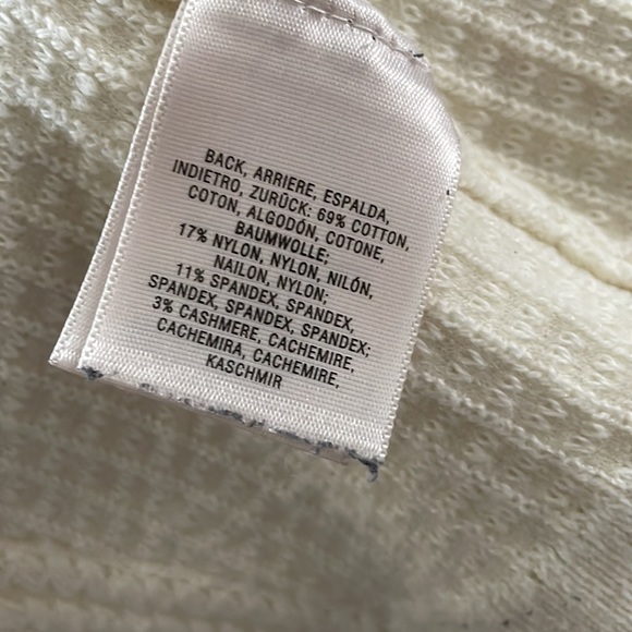 Angel of the north by Anthropologie, cream Moto style cardigan xs - Picture 10 of 12